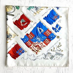 Hermes “Pavois” silk scarf